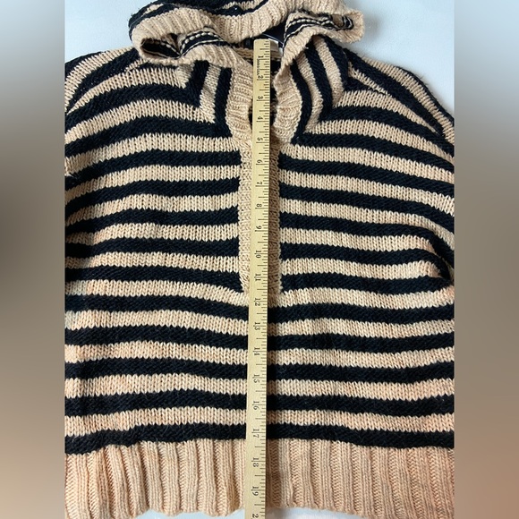 For Love and Lemons Elyse Two Tone Stripe Half Zip Hoodie Sweater (sku275) small - Picture 4 of 11
